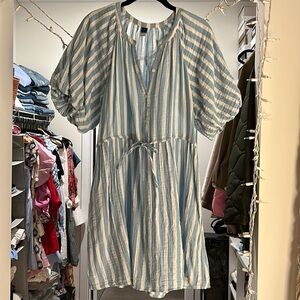 Old Navy Blue White Striped Mini Dress S